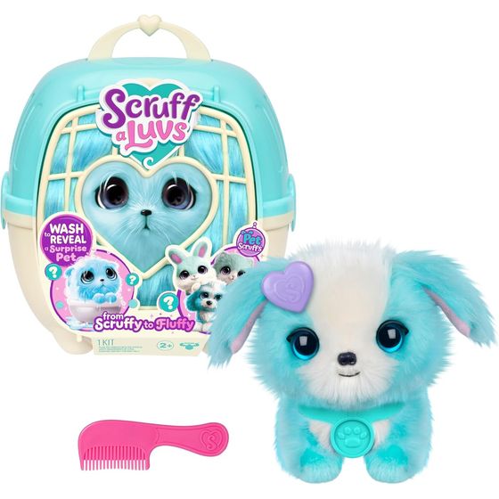 ScruffaLuvs Blue Surprise Pet plush with carrier
